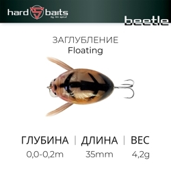 Воблер / Sprut Beetle 35F (Floating/35mm/4,2g/0,0-0,2m/CRP)