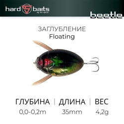 Воблер / Sprut Beetle 35F (Floating/35mm/4,2g/0,0-0,2m/BRZ)