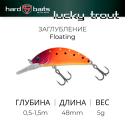 Воблер / Sprut Lucky Trout 48F (Floating/48mm/5g/0,5-1,5m/CRT)