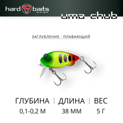 Воблер / Sprut Uma Chub 38F (Floating/38mm/5g/0,1-0,2m/PPJ1)