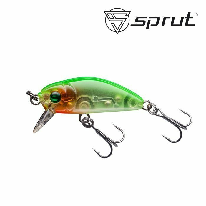 Воблер / Sprut Taburo Trout 35S (Sinking/35mm/2,7g/0,1-0,5m/CRGR)